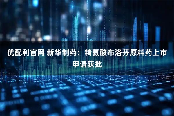 优配利官网 新华制药：精氨酸布洛芬原料药上市申请获批